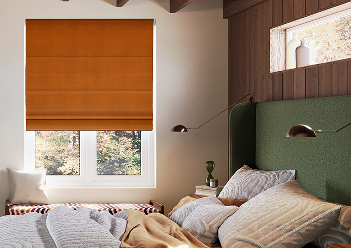 Ultra Luxe Velvet, Rust - Motorised Roman Blind - Image 3